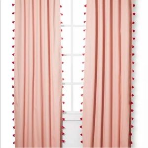 1 PAIR Pillowfort tassel curtains 84”